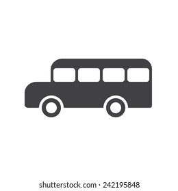 School Bus, modern flat icon