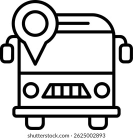 School Bus New Creative Vector Icon Design