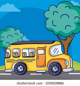 School bus on street