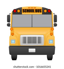 School bus on a white background. Vector illustration.