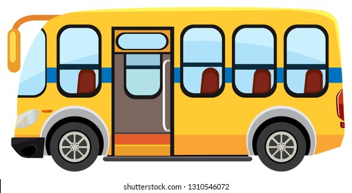 Ein Schulbus auf weißem Hintergrund, Vektorgrafik