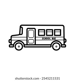 Autobús escolar sobre fondo blanco