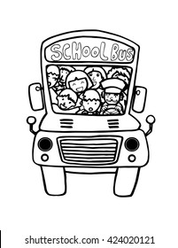 school bus on white background