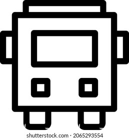  Diseño de icono de contorno de bus escolar
