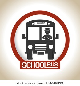 school bus over beige background vector illustration 