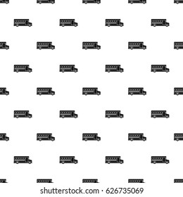School bus pattern seamless in simple style vector illustration