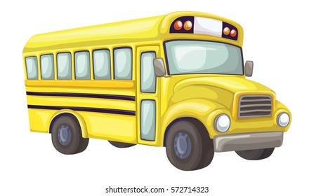 School Bus Perspective View Stock Vector (Royalty Free) 572714323 ...