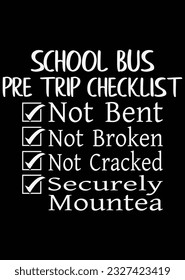 Archivo de corte de la lista de comprobación previa al viaje del autobús escolar para la máquina de corte