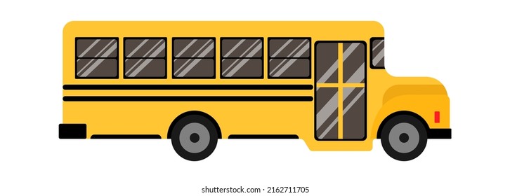 Transporte público en autobús escolar. Ilustración del vector
