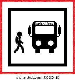 school bus, pupil vector icon eps10.