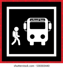 school bus, pupil vector icon eps10.