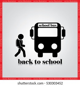 school bus, pupil vector icon eps10.