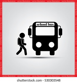 school bus, pupil vector icon eps10.