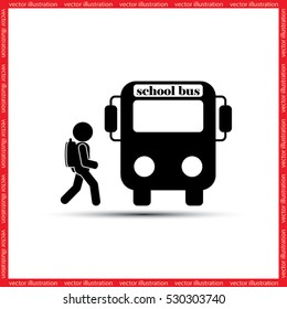 school bus, pupil vector icon eps10.