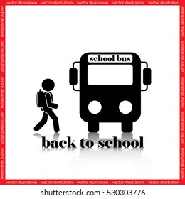 school bus, pupil vector icon eps10.