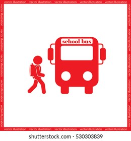 school bus, pupil vector icon eps10.