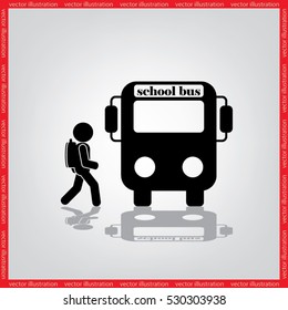 school bus, pupil vector icon eps10.