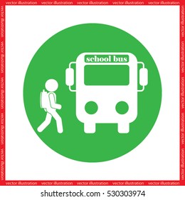 school bus, pupil vector icon eps10.