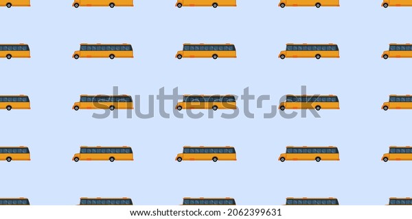 School bus seamless pattern vector. School\
pattern background.