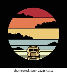 School Bus Shirt Retro Style t-shirt design