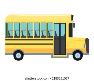 School Bus Side View Icon