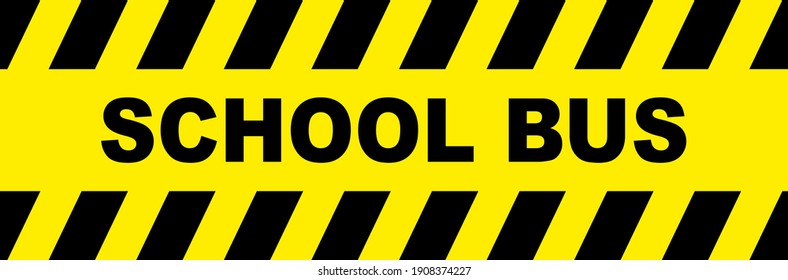 school bus sign on white background