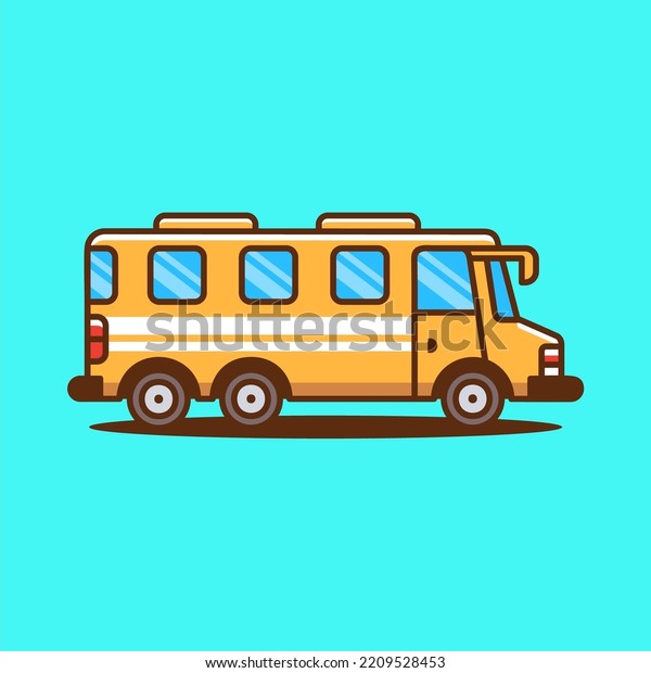 School Bus Simple Isolated Vector Design Stock Vector (Royalty Free ...