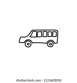 school bus sketch icon. Element of education icon for mobile concept and web apps. Outline school bus sketch icon can be used for web and mobile on white background