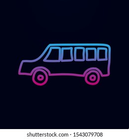 School bus sketch nolan icon. Simple thin line, outline vector of education icons for ui and ux, website or mobile application