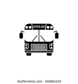 School bus solid icon, student transport, on a white background, eps 10.