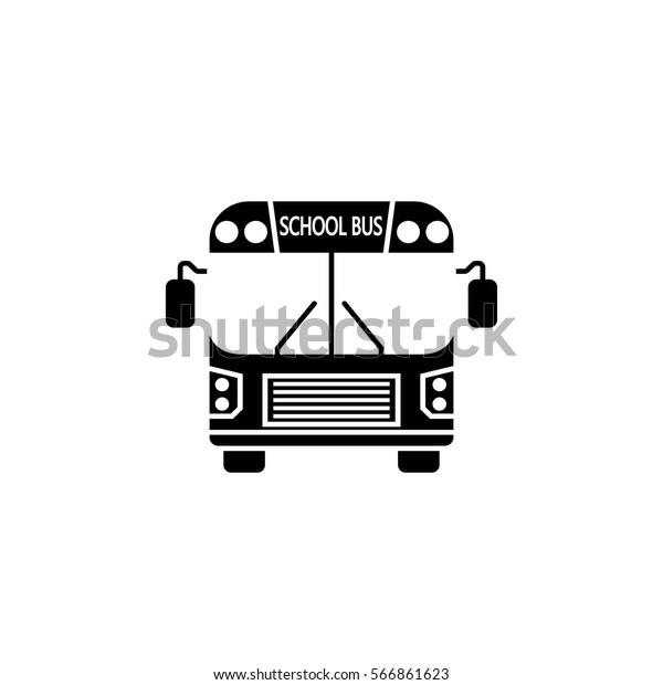 School bus solid icon, student transport, on a white\
background, eps 10.