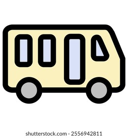 School bus symbol - modern education or office icon symbol
