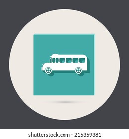 School bus. Symbol study. Icon transport