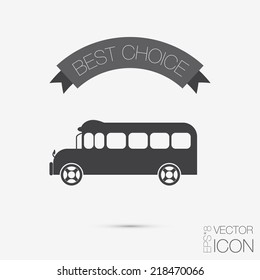 School bus. Symbol study. Icon transport