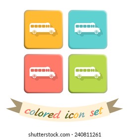 School bus. Symbol study. Icon transport