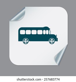 School bus. Symbol study. Icon transport