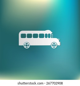 School bus. Symbol study. Icon transport