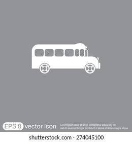 School bus. Symbol study. Icon transport