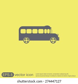 School bus. Symbol study. Icon transport