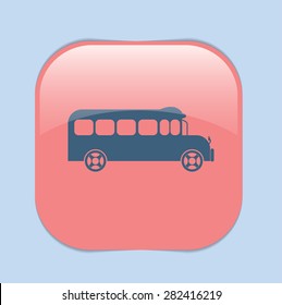 School bus. Symbol study. Icon transport