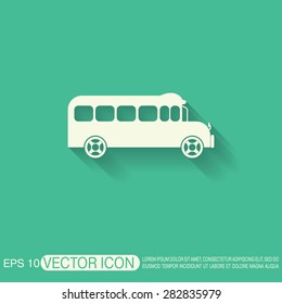 School bus. Symbol study. Icon transport