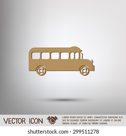School bus. Symbol study. Icon transport