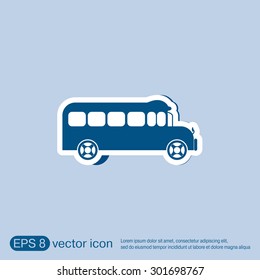 School bus. Symbol study. Icon transport