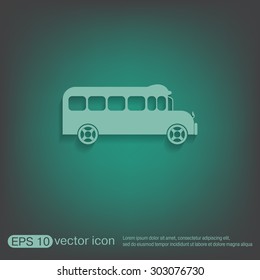School bus. Symbol study. Icon transport