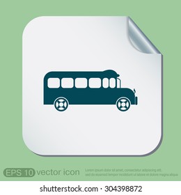 School bus. Symbol study. Icon transport