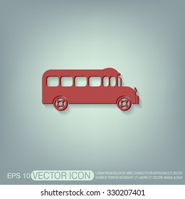 School bus. Symbol study. Icon transport