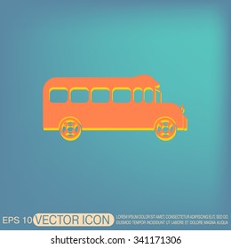 School bus. Symbol study. Icon transport