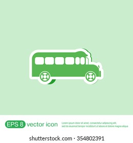 School bus. Symbol study. Icon transport