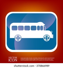 School bus. Symbol study. Icon transport