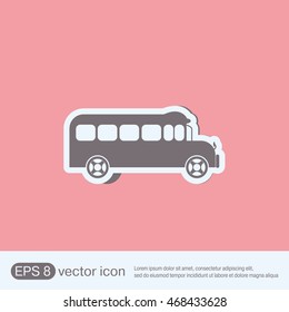 School bus. Symbol study. Icon transport